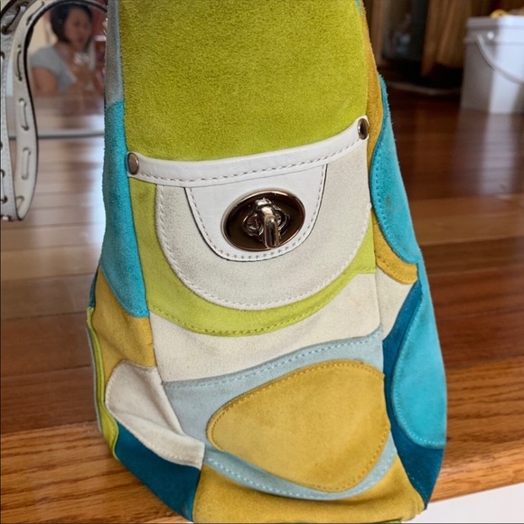 Coach Limited Edition Suede Tote Handbag - Picture 3 of 8